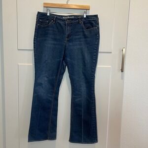 New York & Company Bootcut Jeans Womens 16 Average‎ Curvy Low Rise Denim